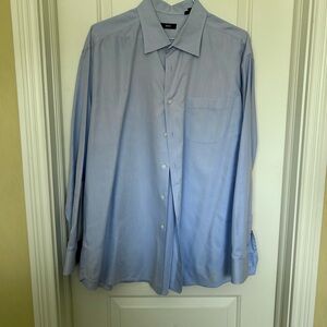 BOSS Hugo Boss Light Blue Dress Shirt 18.5 36 37 100% Cotton